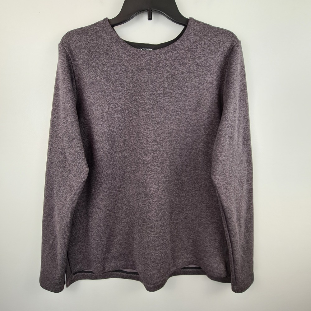 Arcteryx Laina Crew Neck Fleece Sweater Womens Medium Carbon Copy Heather Grey